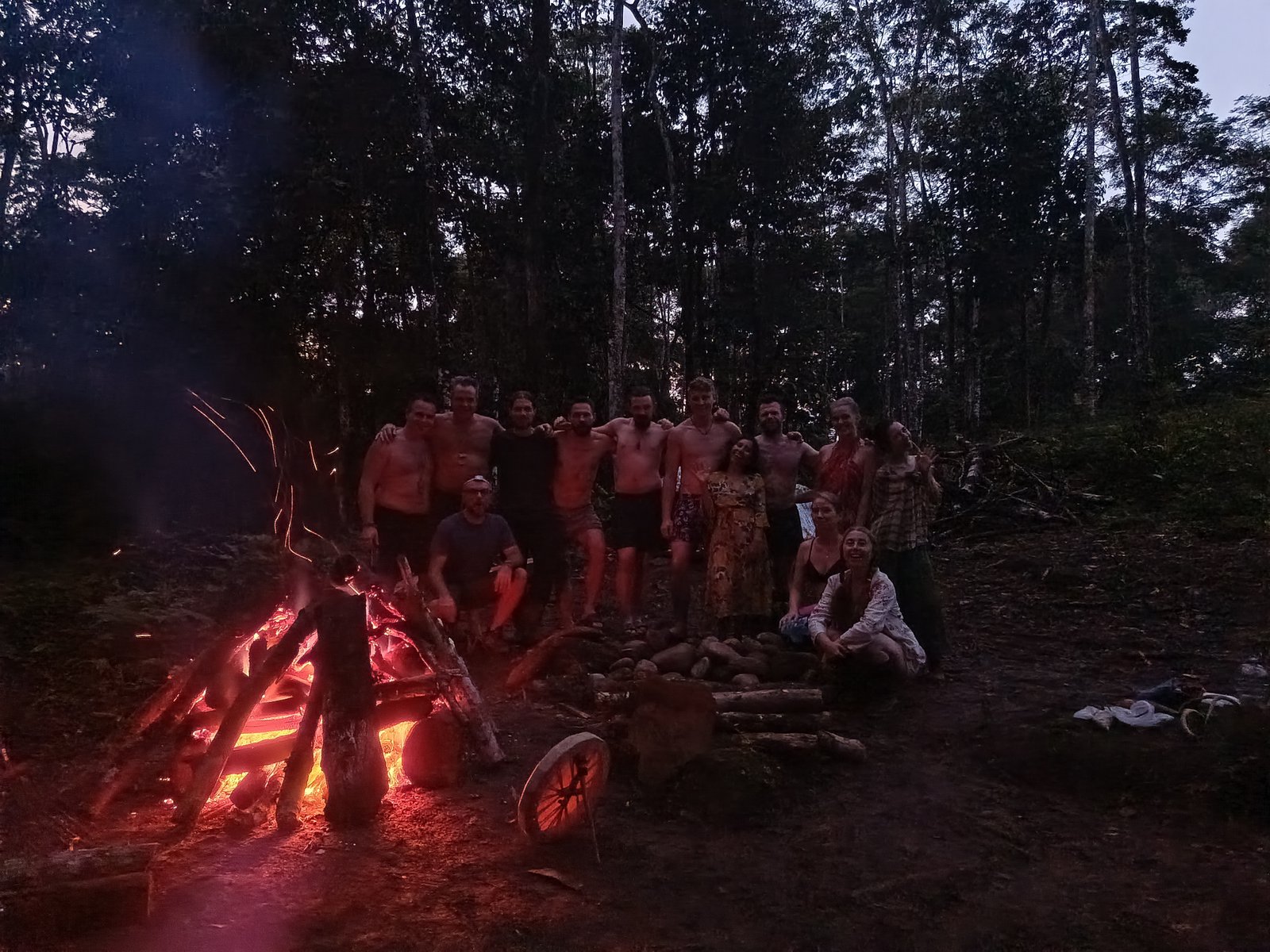 Ogień podczas ceremonii